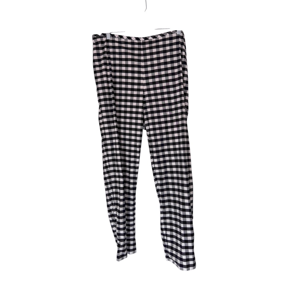 Talbots Petites Pants Women's Black White Gingham Office Work Size 12 Petite